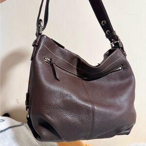 Coach Dark Brown Leather Shoulder Bag